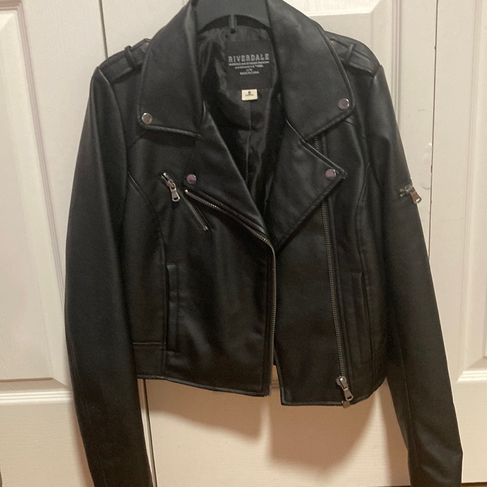 Riverdale Hot Topic South Side Serpents Lather Jacket, womens size S